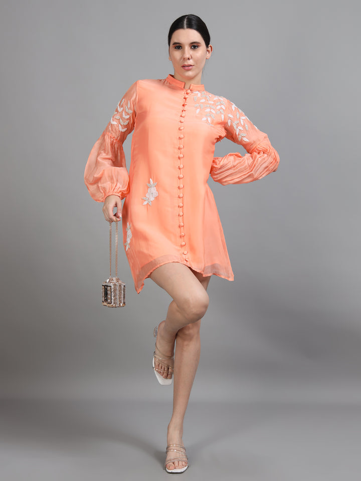 Peach Passion Shirt Dress