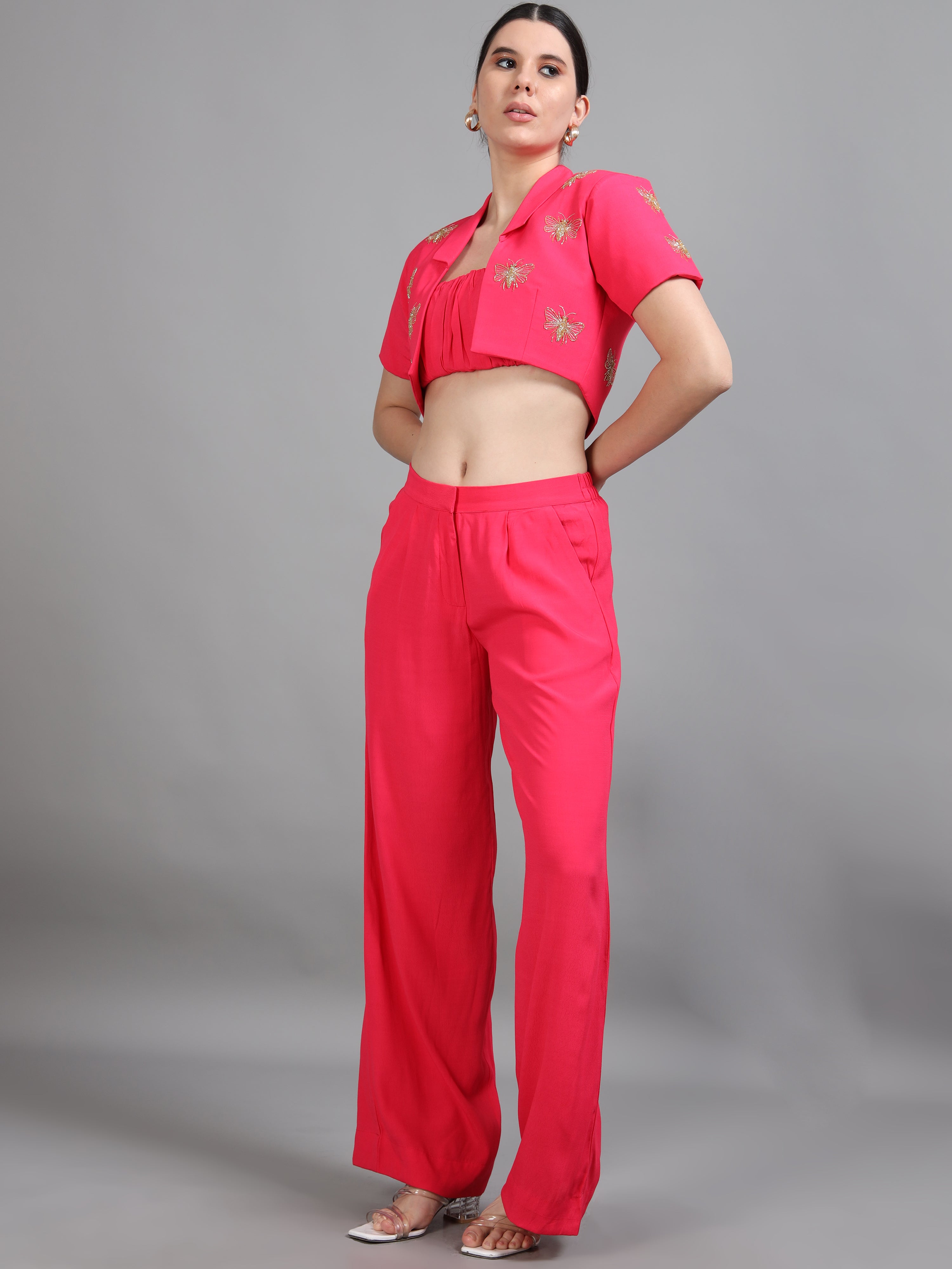 Rani Pink Crepe Pants