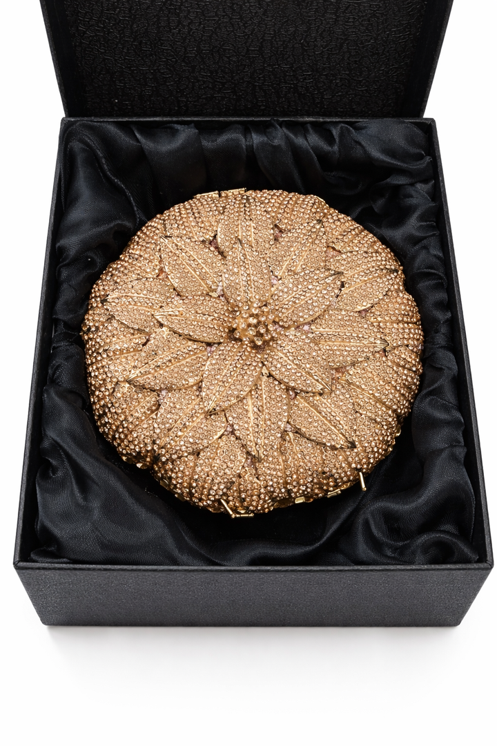 Rhinestone Flower Crystal Clutch Bag