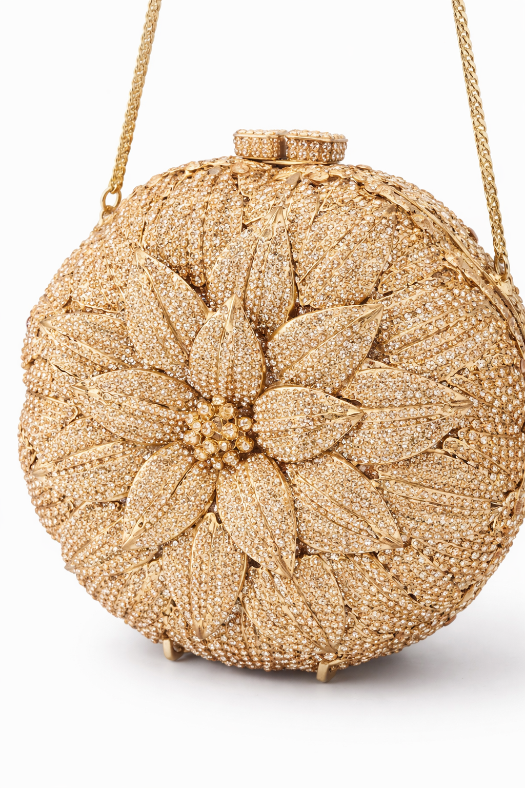 Rhinestone Flower Crystal Clutch Bag