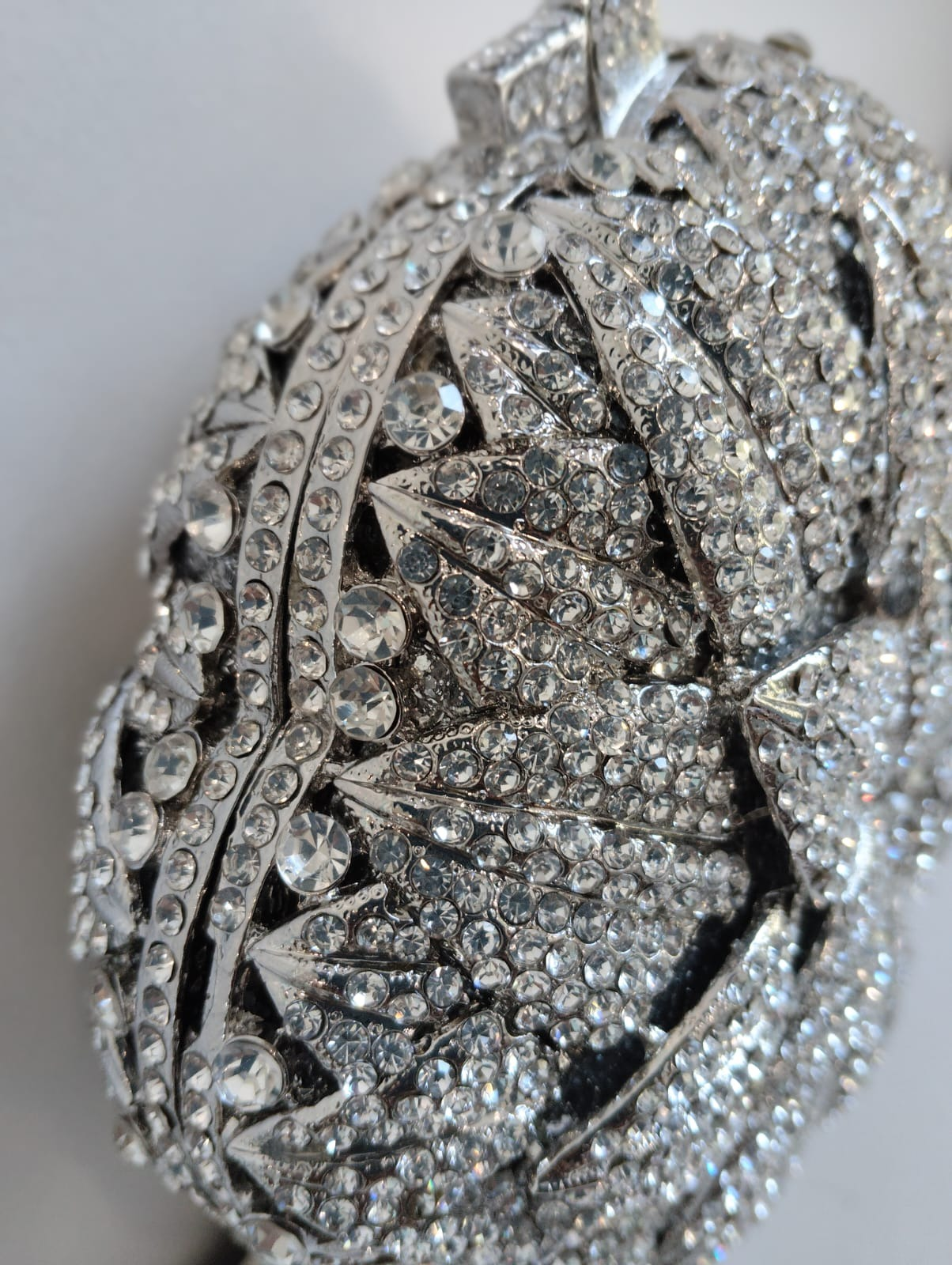 The Silver Rose Petal Clutch