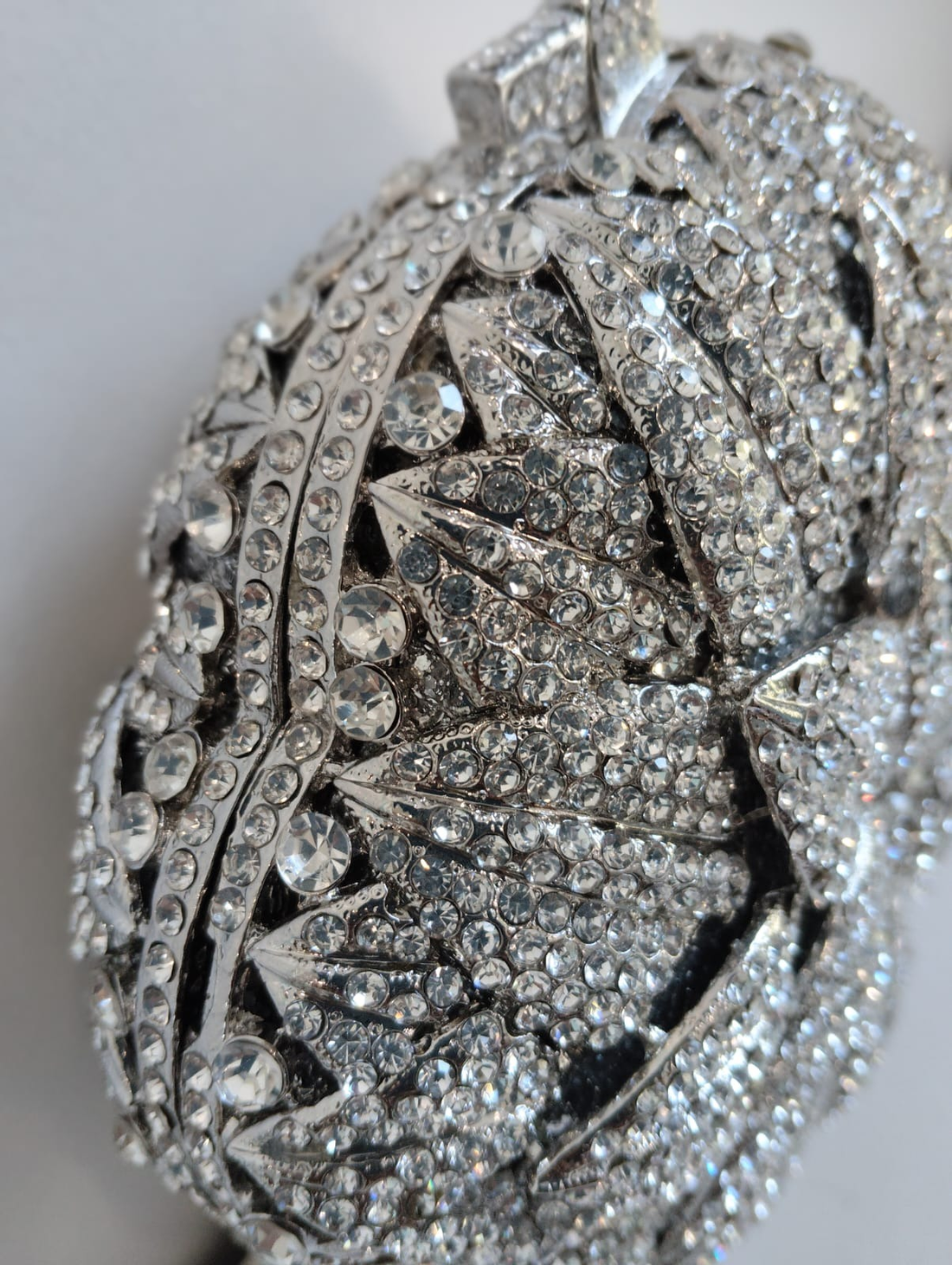 The Silver Rose Petal Clutch