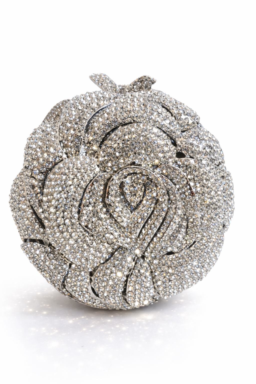 The Silver Rose Petal Clutch